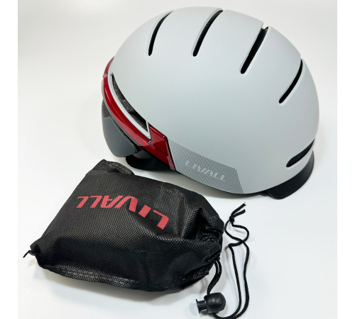 Захисний шолом Livall BH51M NEO (L) Sandstone Grey (57-61см), акустика, мікрофон, сигнали поворотів та стопів, додаток, пульт BR80, Bluetooth (LIV-T1V6MN-6310)