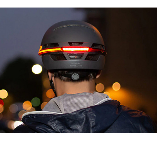 Захисний шолом Livall BH51M NEO (L) Sandstone Grey (57-61см), акустика, мікрофон, сигнали поворотів та стопів, додаток, пульт BR80, Bluetooth (LIV-T1V6MN-6310)