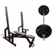 Скамья Black Rock + Стойки Black Rock + Металлическая штанга RN-Sport Quatro 105 кг