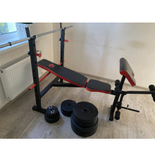 Знижка! Лава для жиму ReadMeBlack + 4 грифи, 100 кг дисків RN-Sport