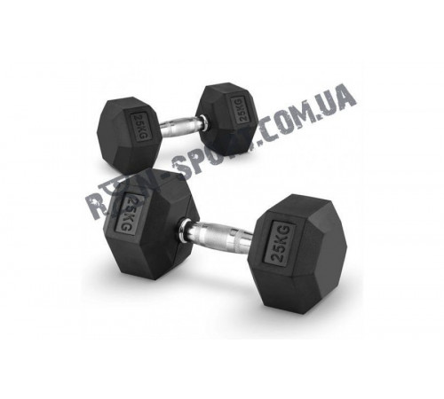 Гантели шестигранные со стойкой ряд 1-10 кг  Rubber Hexagon Dumbbell