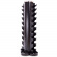 Гантели шестигранные со стойкой ряд 1-10 кг  Rubber Hexagon Dumbbell