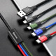 Кабель Baseus Fast 4-in-1 Cable For iP+Type-C(2)+Micro 3.5A 1.2m Black (CA1T4-B01)