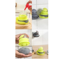 Губка -щетка  для посуды дозатором жидкости для мыла, -14-20  (120)