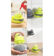 Губка-щітка для посуду дозатором рідини для мила, -14-20 (120)