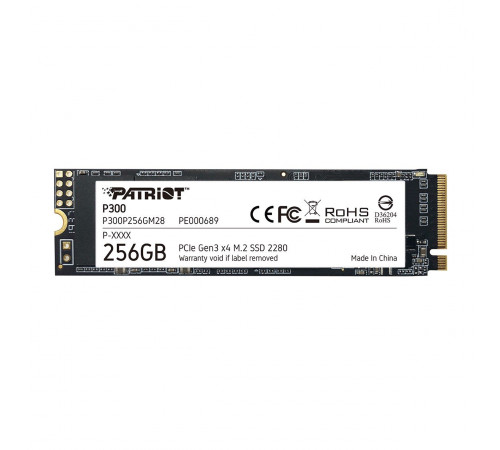 Накопичувач SSD M.2 Patriot P300 256GB NVMe 2280 PCIe 3.0 3D TLC (P300P256GM28)