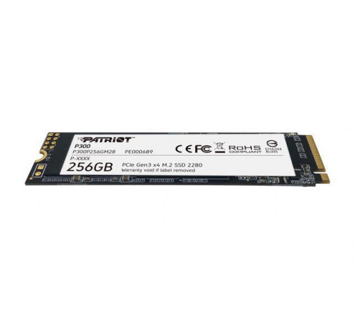 Накопичувач SSD M.2 Patriot P300 256GB NVMe 2280 PCIe 3.0 3D TLC (P300P256GM28)