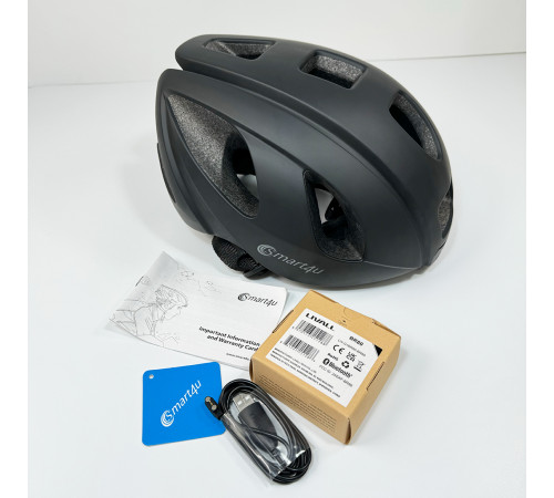 Захисний шолом Smart4u R55 (L) Black (58-62см), акустика, мікрофон, сигнали поворотів та стопів, додаток, пульт BR80 (ZHLIV-000R55-5340)