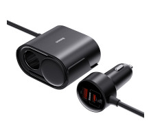 Автомобільний зарядний пристрій Baseus High Efficiency Pro 1-for-2 Car Cigarette Lighter 30W Cosmic Black (C00455300121-00)