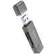 Кардрідер HOCO HB39 USB/Type-C 3.0 high-speed card reader Metal Gray (6942007604819)