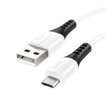 Кабель HOCO X82 USB to Micro 2.4A, 1m, silicone, silicone connectors, White (6931474768568)