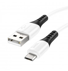 Кабель HOCO X82 USB to Micro 2.4A, 1m, silicone, silicone connectors, White (6931474768568)