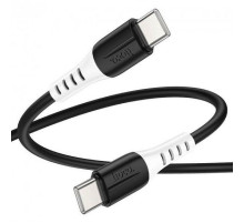 Кабель HOCO X82 Type-C to Type-C 60W, 1m, silicone, silicone connectors, Black (6931474768599)