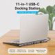 USB-хаб Vention Multi-function USB-C to HDMI/VGA/USB-C Gen 1/USB 3.0x2/USB 2.0/RJ45/SD/TF/TRRS 3.5mm/PD Docking Station 0.25m (THTHC)