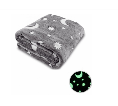 Покрывало Плед Детское светящееся   СЕРЫЙ РОЗОВЫЙ ГОЛУБОЙ     150*180      1183 (1486)  (50)