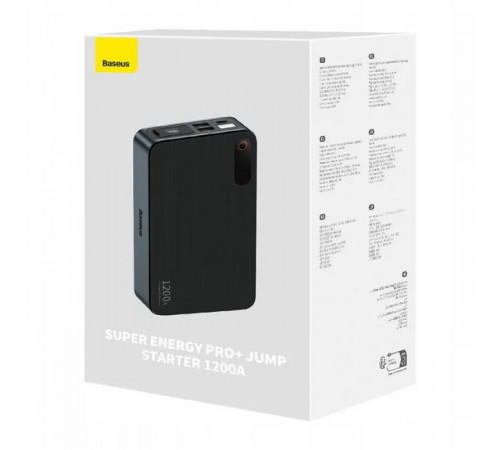Автомобільний пуско-зарядний пристрій Baseus Super Energy Pro+ 1200A Car Jump Starter Black (C00245700111-00)