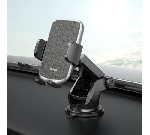 Автотримач для телефона HOCO CA95 Polaris push-type telescopic suction cup car holder Black (6931474758514)
