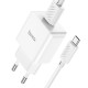 Мережевий зарядний пристрій з кабелем HOCO C106A Leisure single port charger set(Micro) 10.5W White (6931474783905)