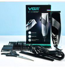 Машинка для стрижки VGR V-121 (8 насадок, ножницы, расческа, 220V) + Триммер и бритва
