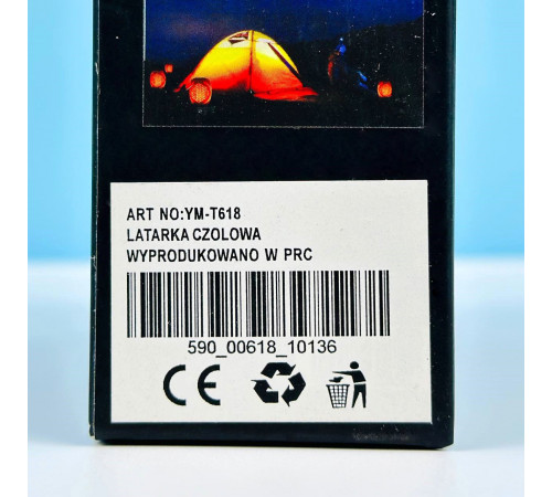 Ліхтар налобний-запальничка YM-T618 (LED, COB, Motion Sensor, Li-Ion акумулятор, Type-C)