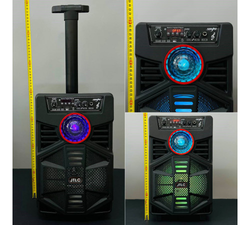 УЦІНКА Колонка JTLC JT-818 з RGB-підсвічуванням та мікрофоном (25,0*24,8*41,3см) (зламаний пульт)