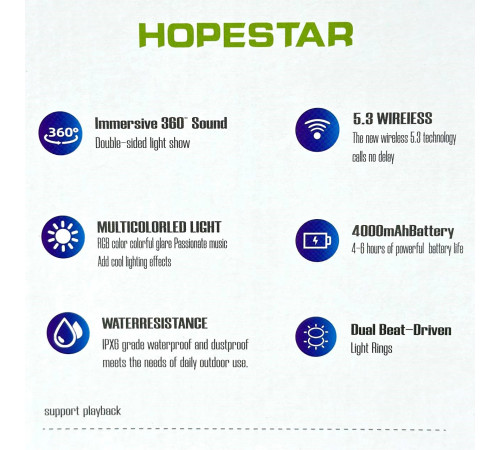 УЦІНКА Колонка HOPESTAR P58 (24,5*9,0*9,0 см) (під ремонт)