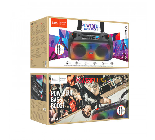 УЦІНКА Портативна колонка Hoco BS54 Party з 2-ма мікрофонами (49,3*22,53*24,73 см) (під ремонт)