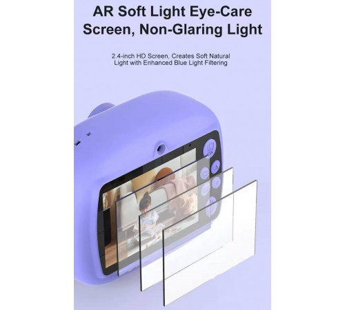 Дитяча фотокамера Звірятки AM300 із функцією друку та з фронтальною камерою