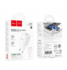 Мережевий зарядний пристрій Hoco C149A Charm PD30W+QC3.0 Type-C to Lightning