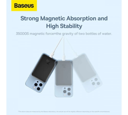 УМБ Power Bank Baseus Magnetic Mini Air 10000mAh 20W з бездротовою зарядкою (P10059001223-00)