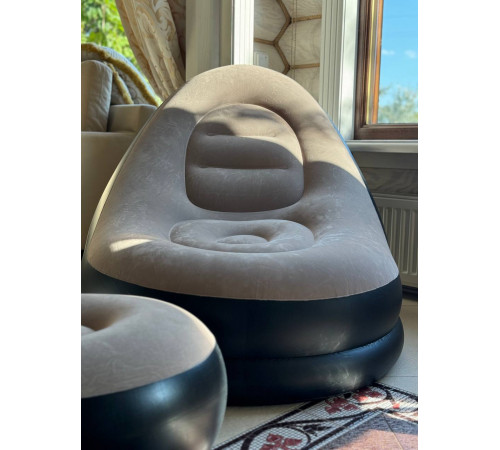 Надувне крісло з пуфом-підставкою для ніг AIR SOFA (116*98*83 см)
