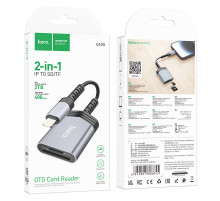 Card Reader (Перехідник OTG) Hoco UA25 2in1 Lightning to SD+TF 2TB 480Mbps