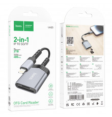 Card Reader (Перехідник OTG) Hoco UA25 2in1 Lightning to SD+TF 2TB 480Mbps