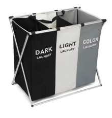 Триколірний кошик для брудного одягу, складний кошик для білизни, зручне зберігання -1092 (30)