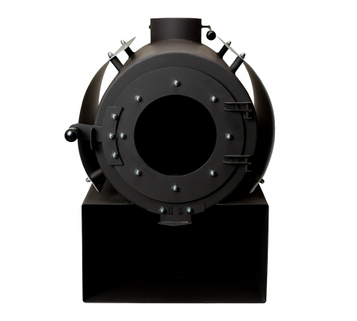 Печь дровяная отопительная DS Classic с кожухом серебряный