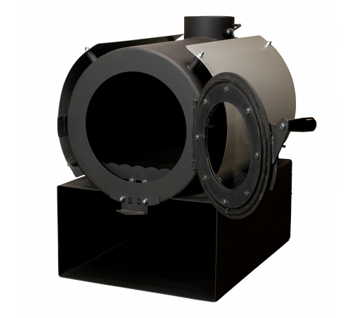 Печь дровяная отопительная DS Classic с кожухом серебряный