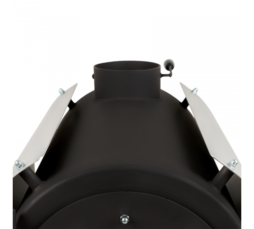 Печь дровяная отопительная DS Classic с кожухом серебряный