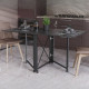 Стол-книжка трансформер Орион 2 Ferrum-decor 750x1520x730 Черный металл ДСП Сосна Кембра 16 мм (FRD-104585)