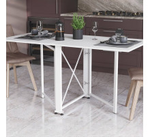 Стол-книга трансформер Орион 2 Ferrum-decor 750x1520x730 Белый металл ДСП Белое 16 мм (FRD-104590)