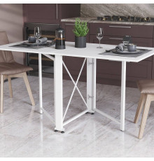 Стол-книга трансформер Орион 2 Ferrum-decor 750x1520x730 Белый металл ДСП Белое 16 мм (FRD-104590)