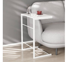 Столик приставной Терри Ferrum-decor 650x440x330 Белый металл ДСП Белое 16 мм (FRD-104655)
