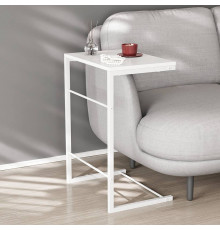 Столик приставной Терри Ferrum-decor 650x440x330 Белый металл ДСП Белое 16 мм (FRD-104655)