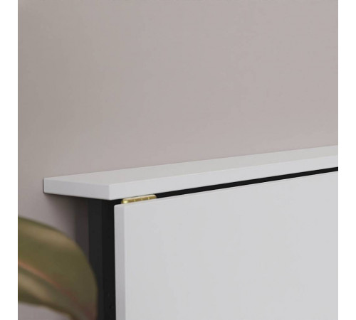 Стол раскладной Морис Ferrum-decor 750x1000x600 Черный металл ДСП Белое 16 мм (FRD-104669)