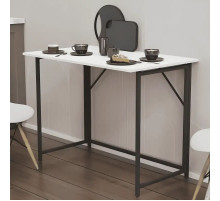 Стол раскладной Морис Ferrum-decor 750x1000x600 Черный металл ДСП Белое 16 мм (FRD-104669)