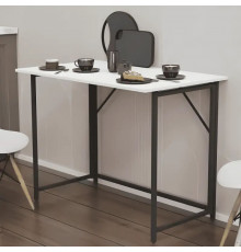 Стол раскладной Морис Ferrum-decor 750x1000x600 Черный металл ДСП Белое 16 мм (FRD-104669)