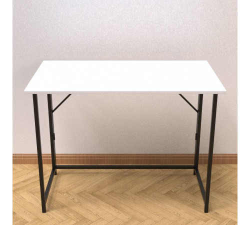 Стол раскладной Морис Ferrum-decor 750x1000x600 Черный металл ДСП Белое 16 мм (FRD-104669)