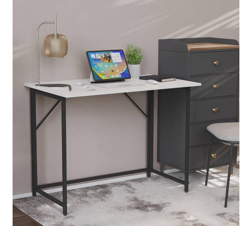 Стол раскладной Морис Ferrum-decor 750x1000x600 Черный металл ДСП Белое 16 мм (FRD-104669)