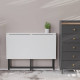 Стол раскладной Морис Ferrum-decor 750x1000x600 Черный металл ДСП Белое 16 мм (FRD-104669)