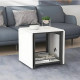 Стол журнальный трансформер Куб Комбо Ferrum-decor 540x532x500 Черный металл ДСП Белое 16 мм (FRD-105150)