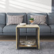 Стол журнальный трансформер Куб Комбо Ferrum-decor 540x532x500 Черный металл ДСП - Дуб Сонома 16 мм (FRD-105153)